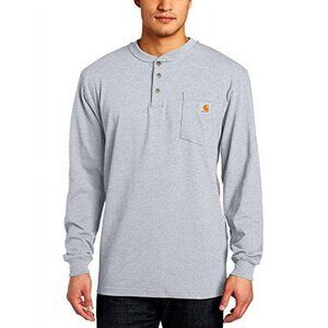BNWT Carhartt Gray Long Sleeve Henley Shirt